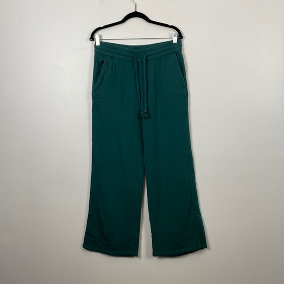 Vineyard Vine sweatpants women size Medium drawstring waist 2 pocket wide leg - Picture 1 of 7